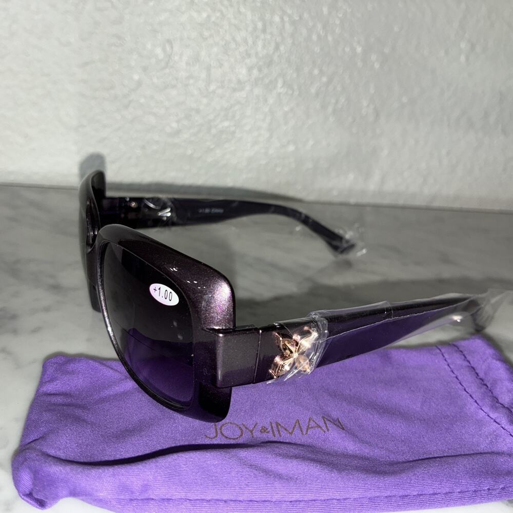 Joy & IMAN Sunglasses Bifocals Readers #1 Soft Purple New HSN
